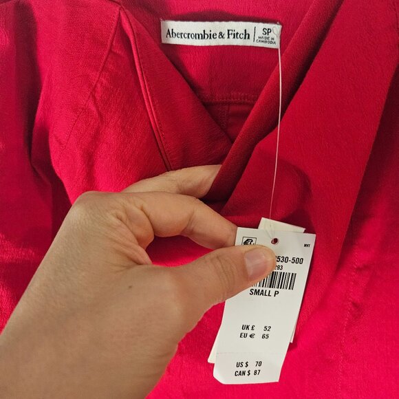 Red Linen Dress Skort - Picture 2 of 2